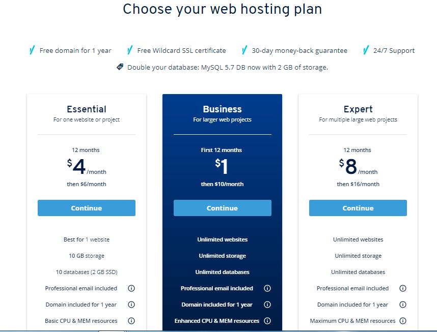 ionos 1$ cheap hosting and free domain name